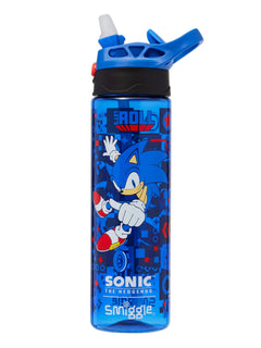 Smiggle - Sonic Botella de Agua Automática con Pajita, 650 ml, sin BPA