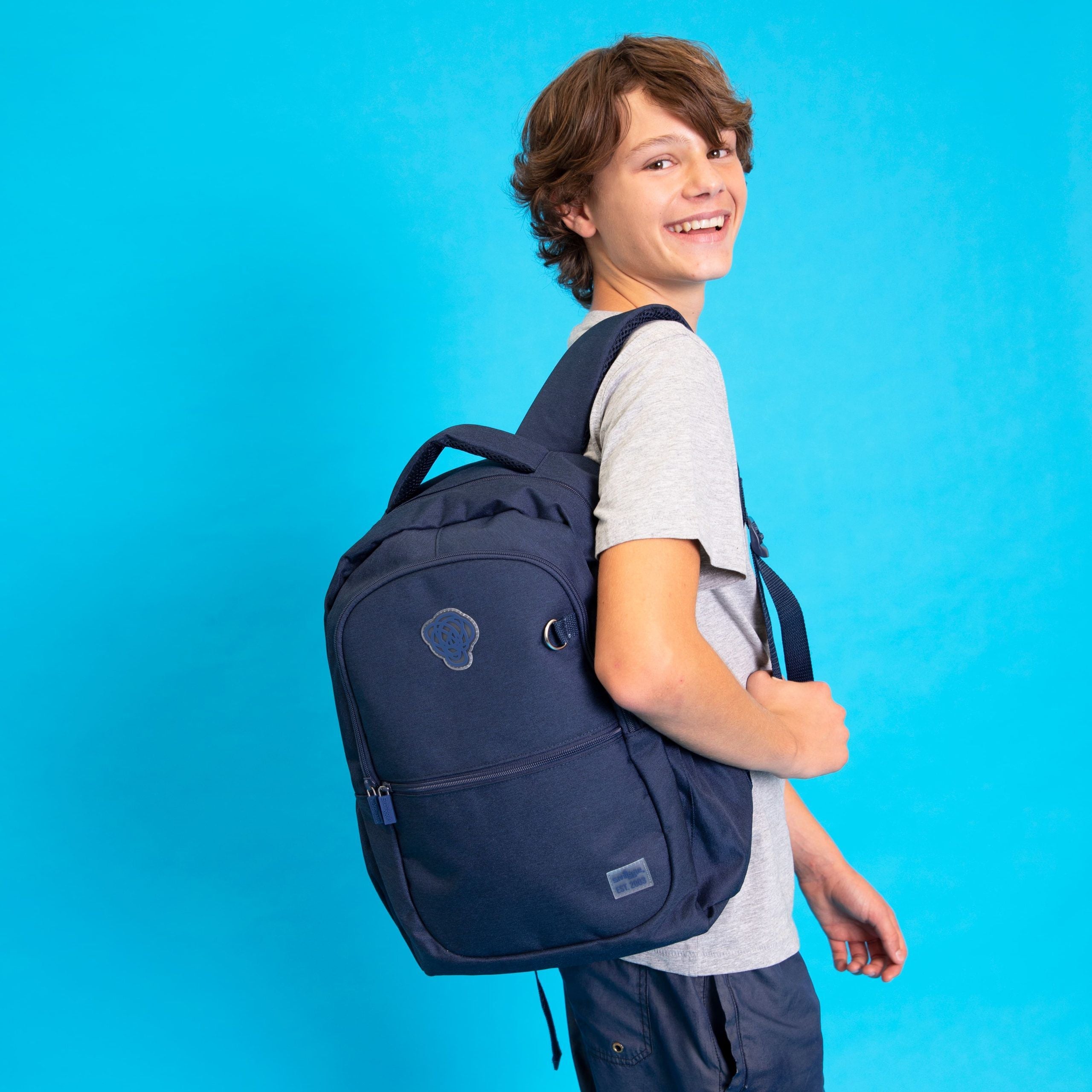 Smiggle - Mochila Impermeable Sorbet Azul Marino