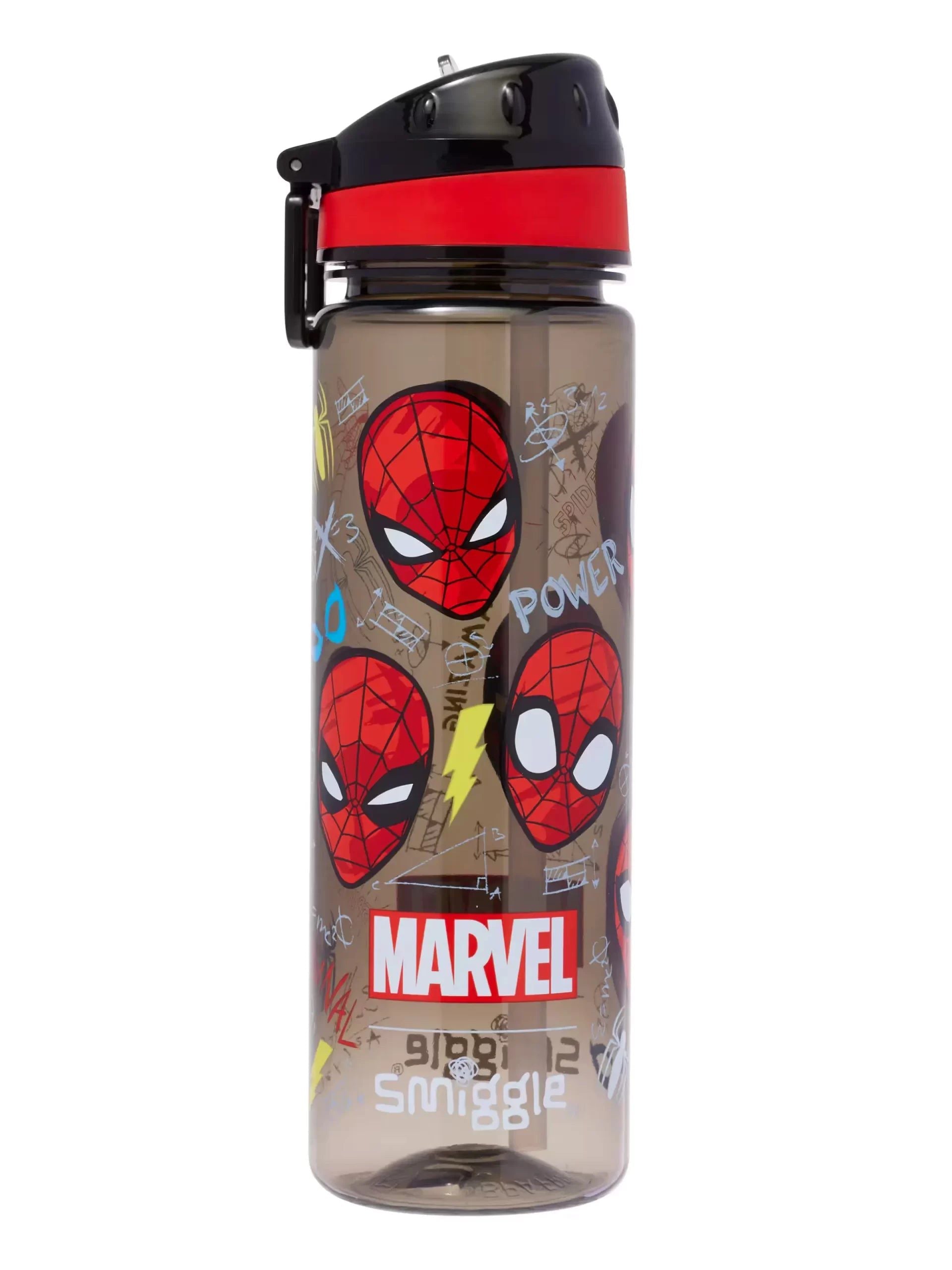 Smiggle - Botella de agua Spider-Man de 650 ml sin BPA