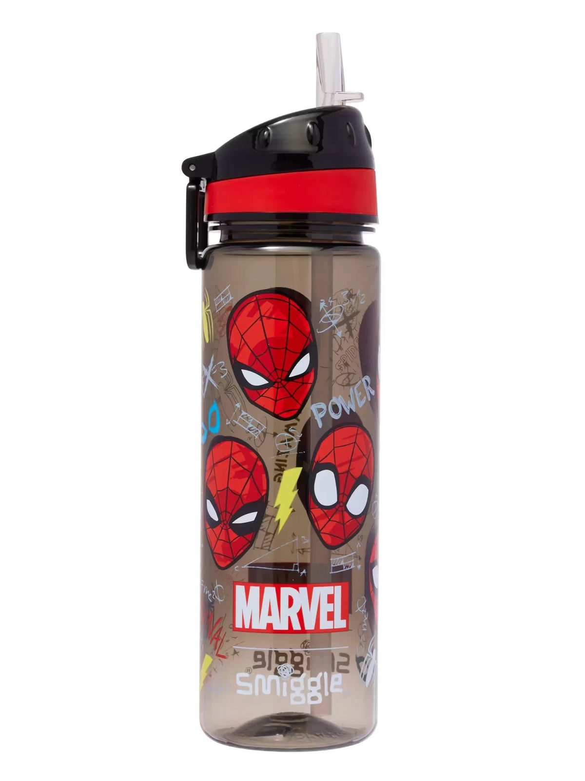 Smiggle - Botella de agua Spider-Man de 650 ml sin BPA