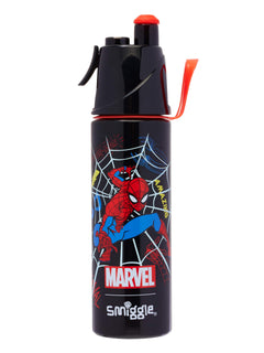 Smiggle - Botella de acero de 500 ml con pulverizador Spider-Man