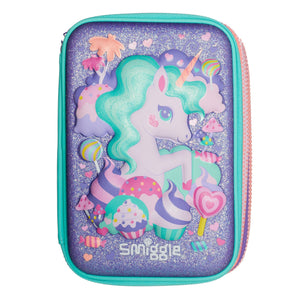 Smiggle - Estuche Escolar Rígido de Unicornio Triple Splendor