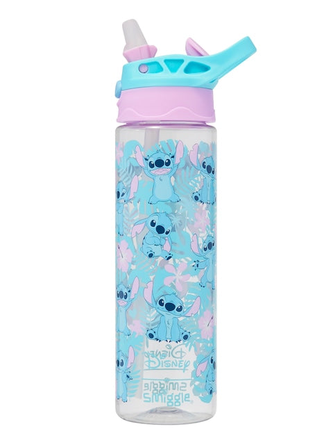 Smiggle - Stitch 650ML Botella de agua con pajita automática sin BPA