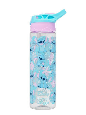 Smiggle - Stitch 650ML Botella de agua con pajita automática sin BPA