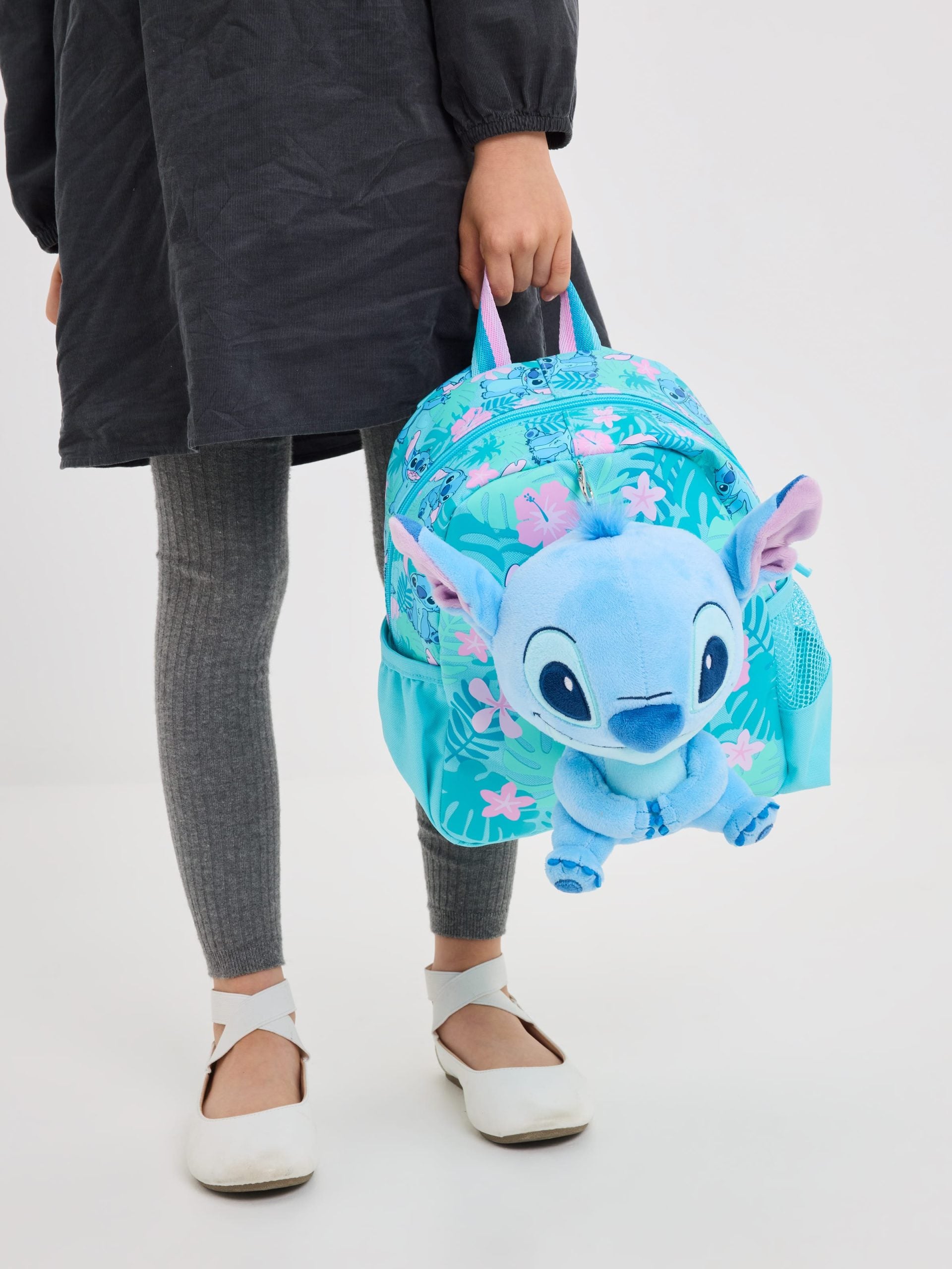 Smiggle - Mochila escolar para guardería Stitch con juguete extraíble