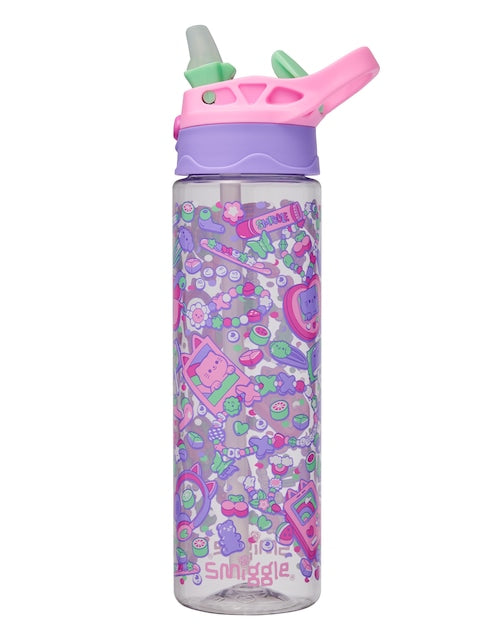 Smiggle - Botella de agua sin BPA de 650 ml con boquilla automática Super Charge