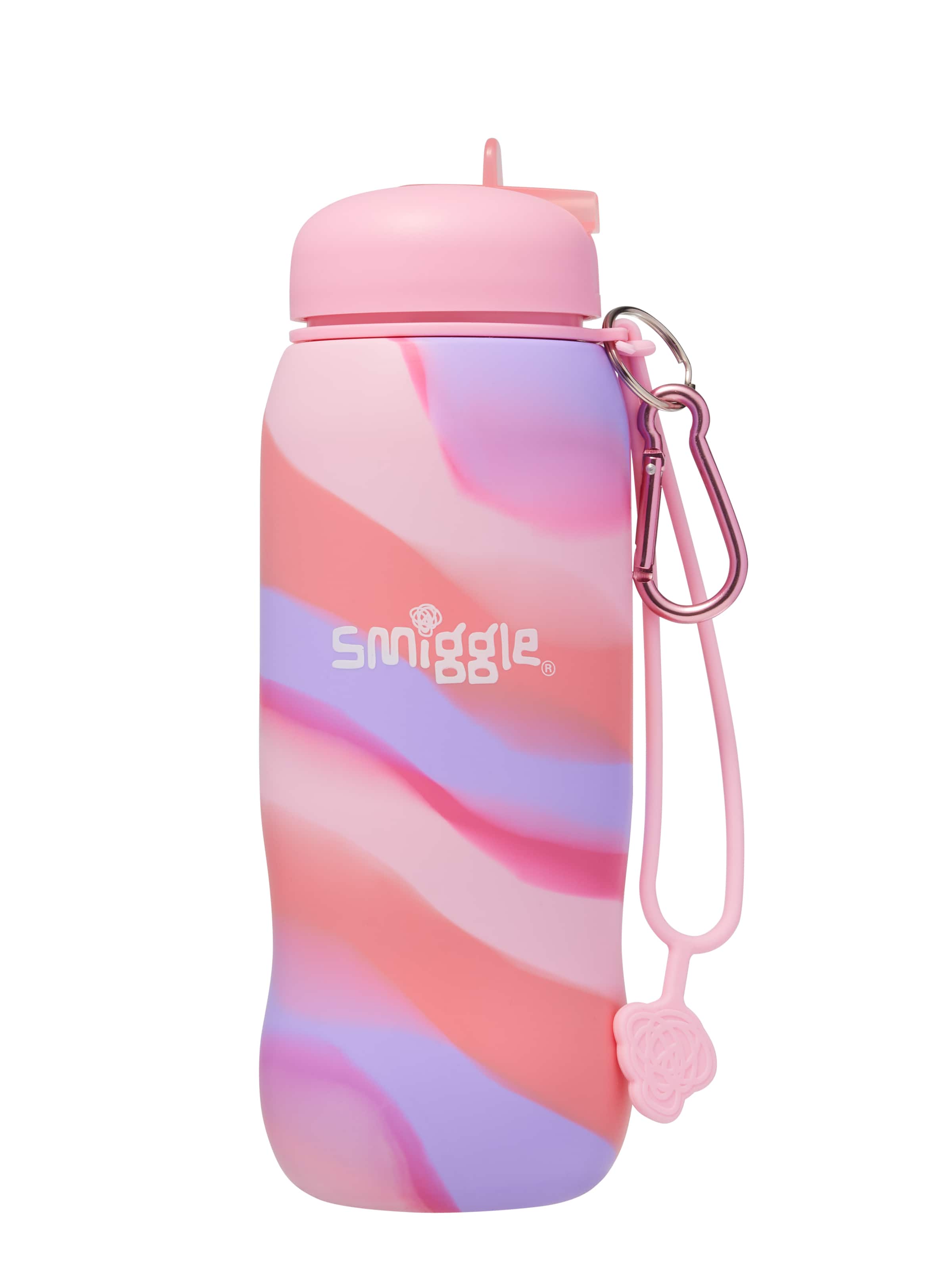 Smiggle - Botella de agua plegable de silicona sin BPA de 630 ml Surreal
