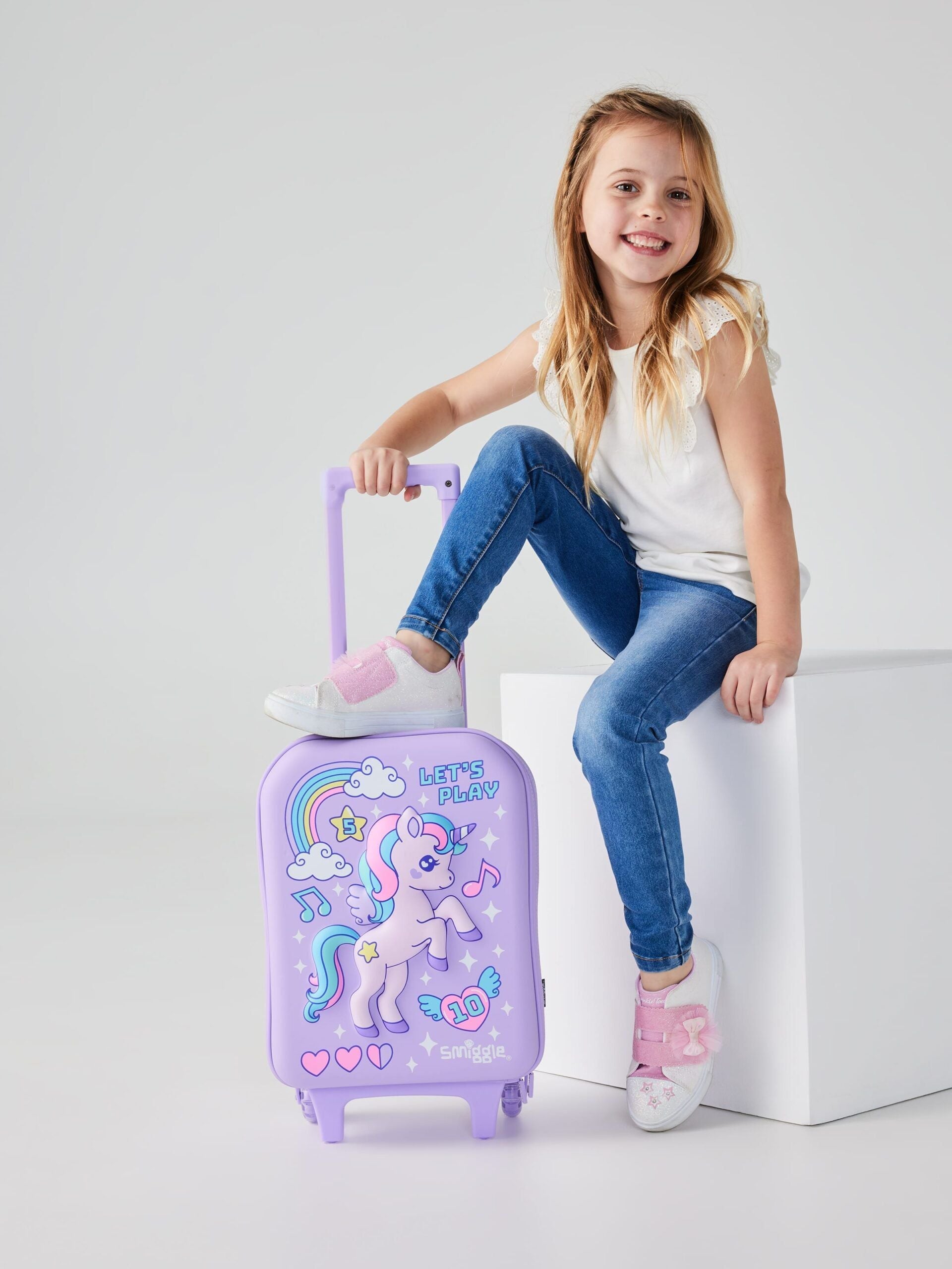Smiggle - Mochila con ruedas para guardería, escuela y viajes