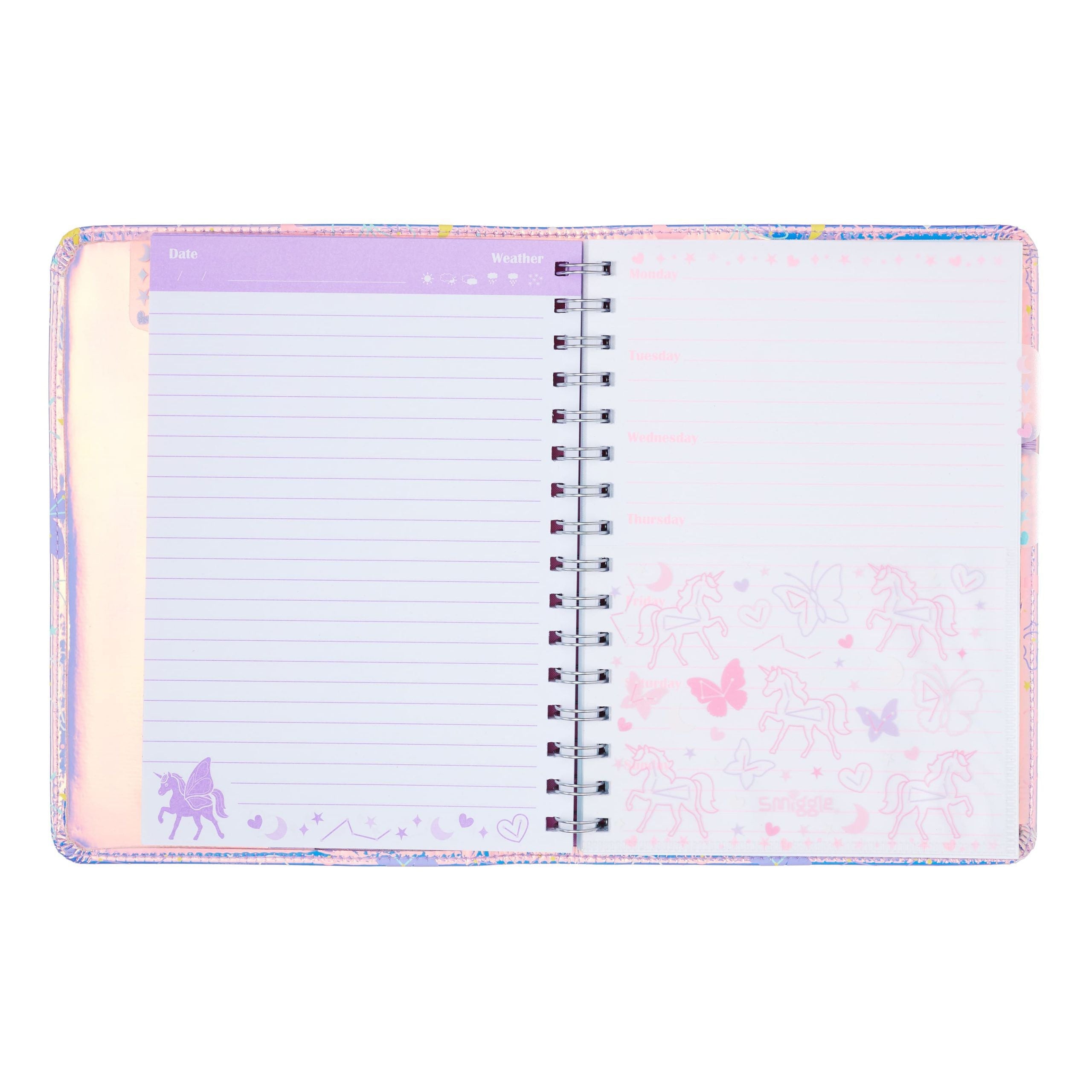 Smiggle - Cuaderno A5 Unicornio Cielo