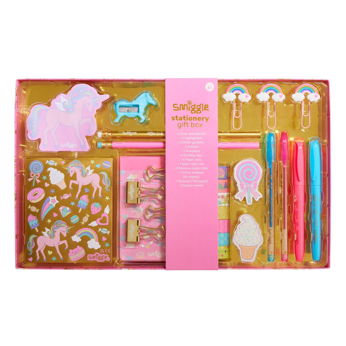 Smiggle - Set de papelería de unicornio
