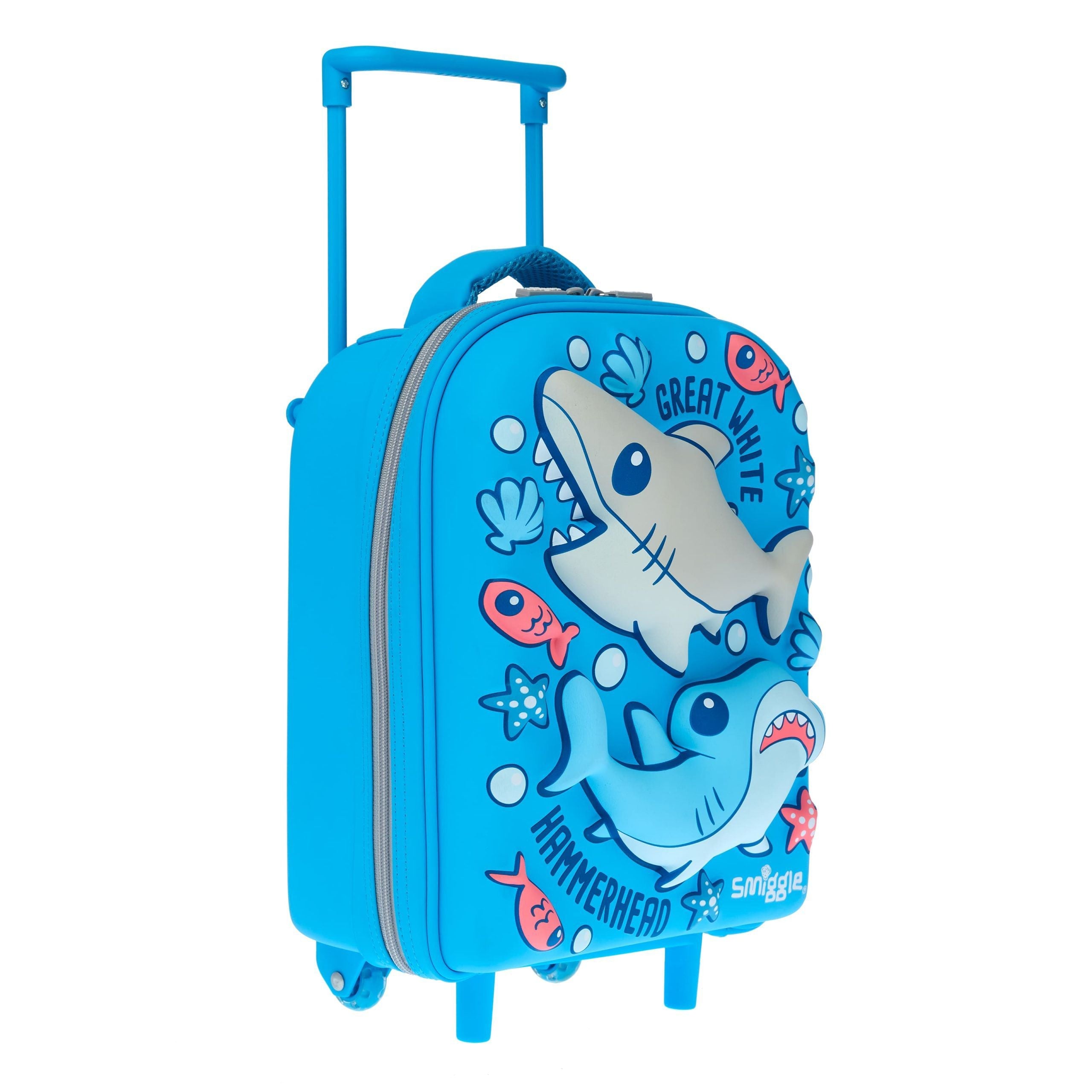 Smiggle - Maleta escolar y de viaje con ruedas, luces de arriba y abajo
