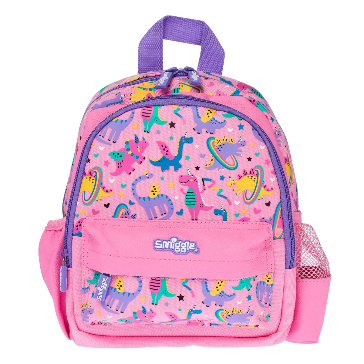 Mochila rosa Smiggle - Up & Down Minik Dinossi de diseño especial
