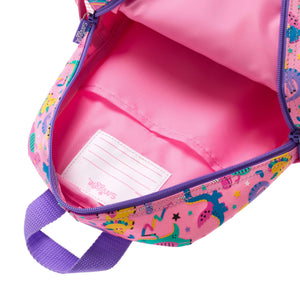 Mochila rosa Smiggle - Up & Down Minik Dinossi de diseño especial