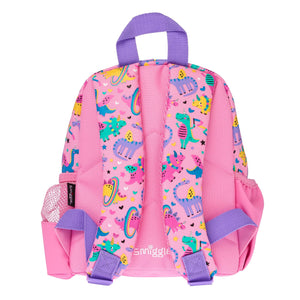 Mochila rosa Smiggle - Up & Down Minik Dinossi de diseño especial