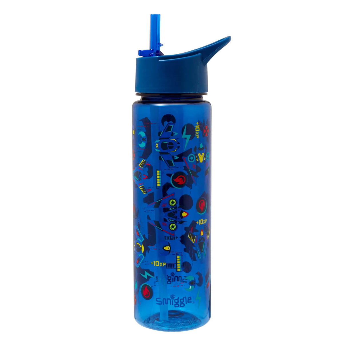 Smiggle - Botella de agua de 750 ML con pajita, sin BPA, modelo Vibin