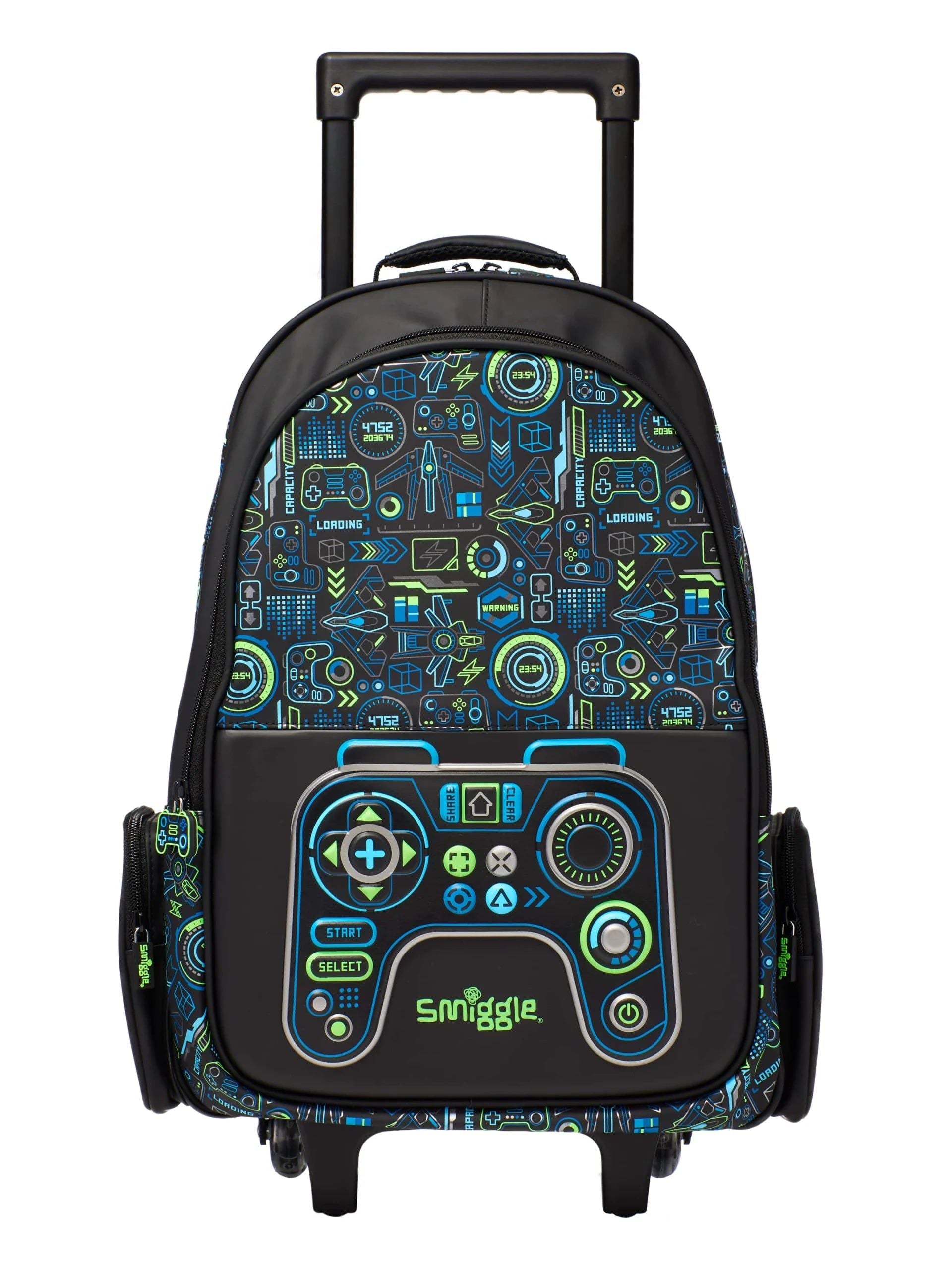Smiggle – Maleta con ruedas, iluminada y virtual