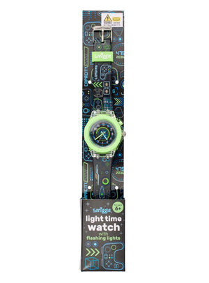 Smiggle - Reloj de pulsera analógico virtual luminoso para niños