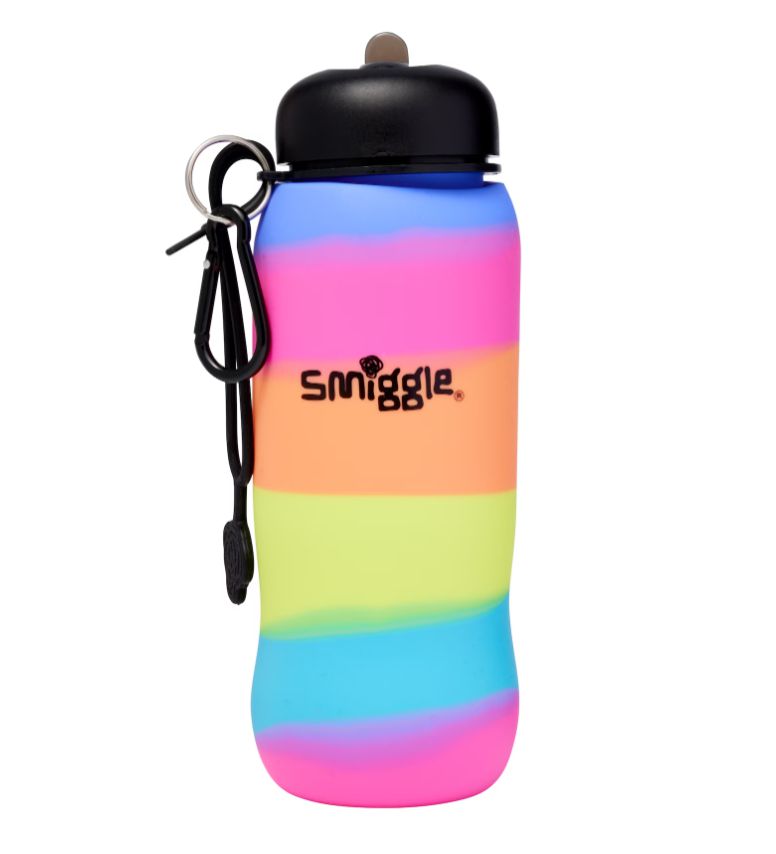 Smiggle - Botella de agua plegable Vivid con pajita, 630 ml