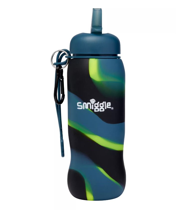 Smiggle - Botella de agua plegable Vivid con pajita, 630 ml