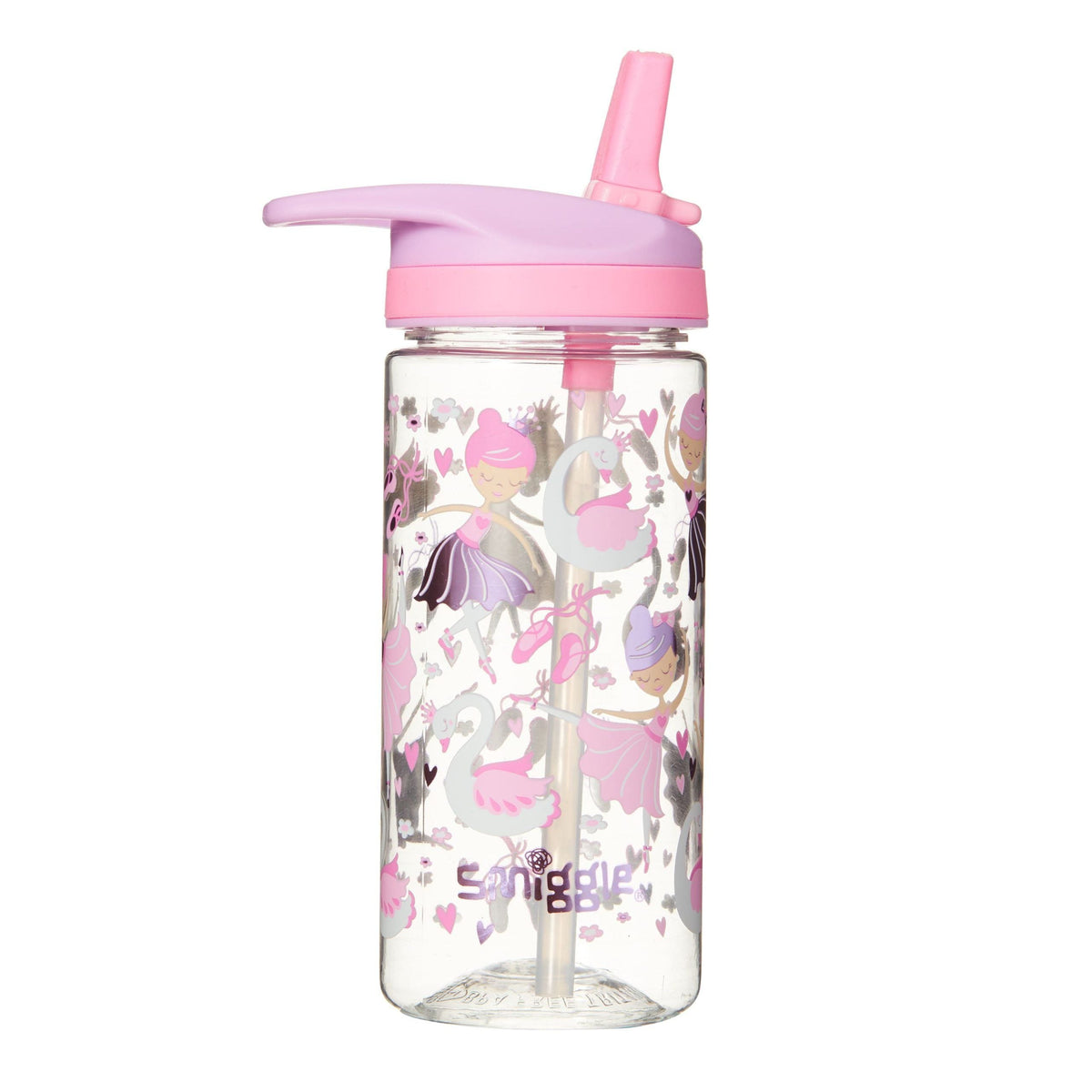 Smiggle - Botella de agua con pajita sin BPA Wander Junior 440 ml