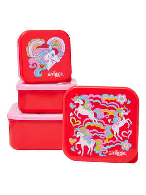 Smiggle - Recipientes Nido de Comida 4 en 1 Wild Side