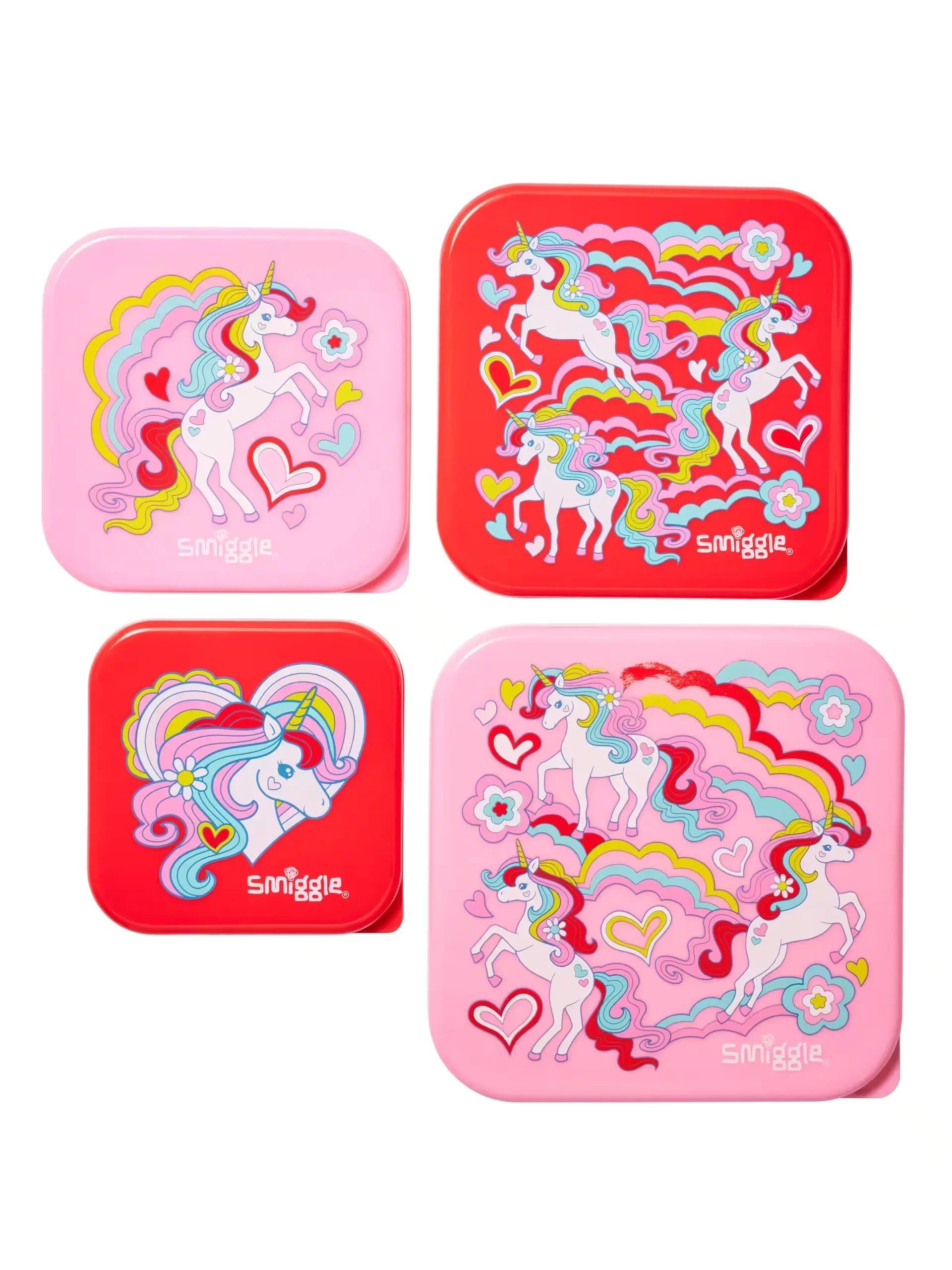 Smiggle - Recipientes Nido de Comida 4 en 1 Wild Side