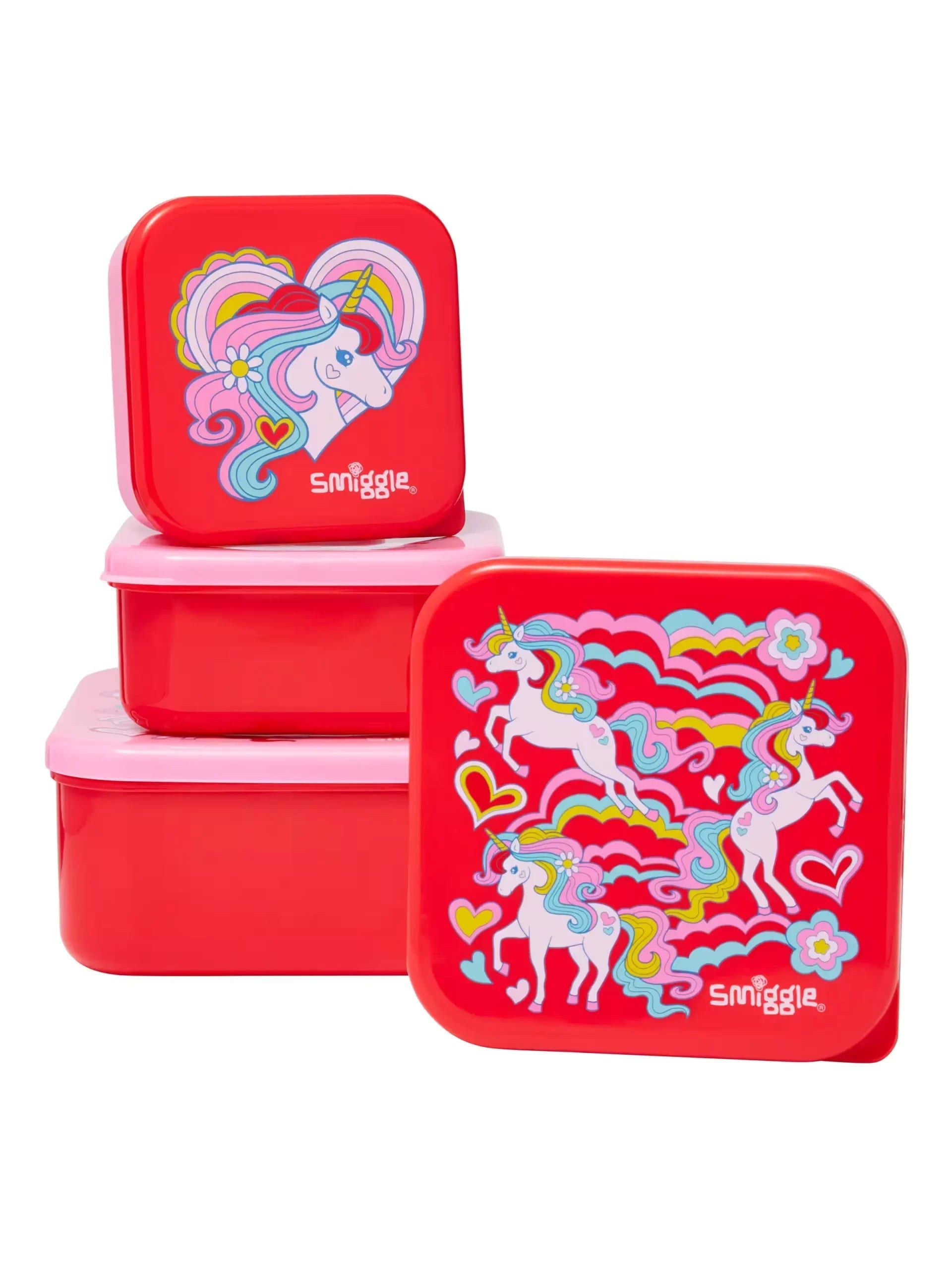 Smiggle - Recipientes Nido de Comida 4 en 1 Wild Side