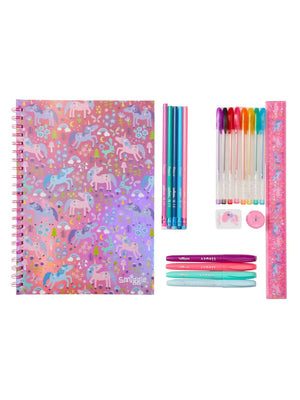 Smiggle - Cuaderno A4 Wish y set de papelería