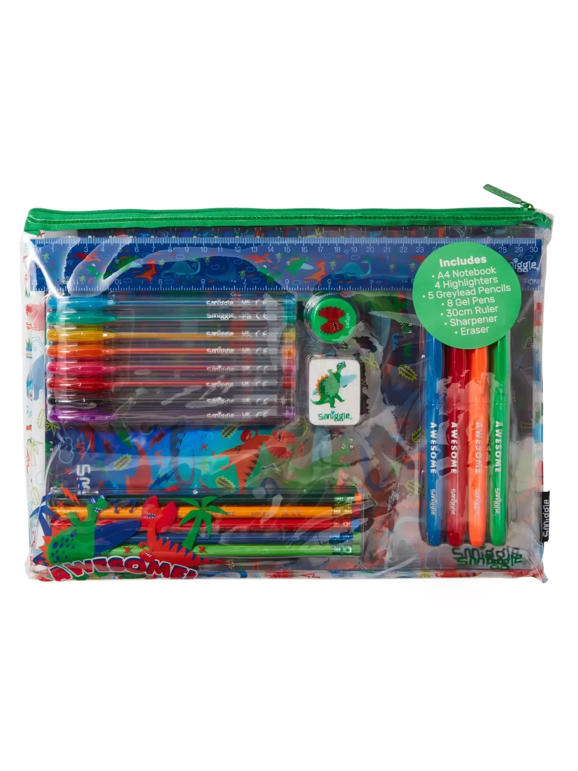 Smiggle - Cuaderno A4 Wish y set de papelería