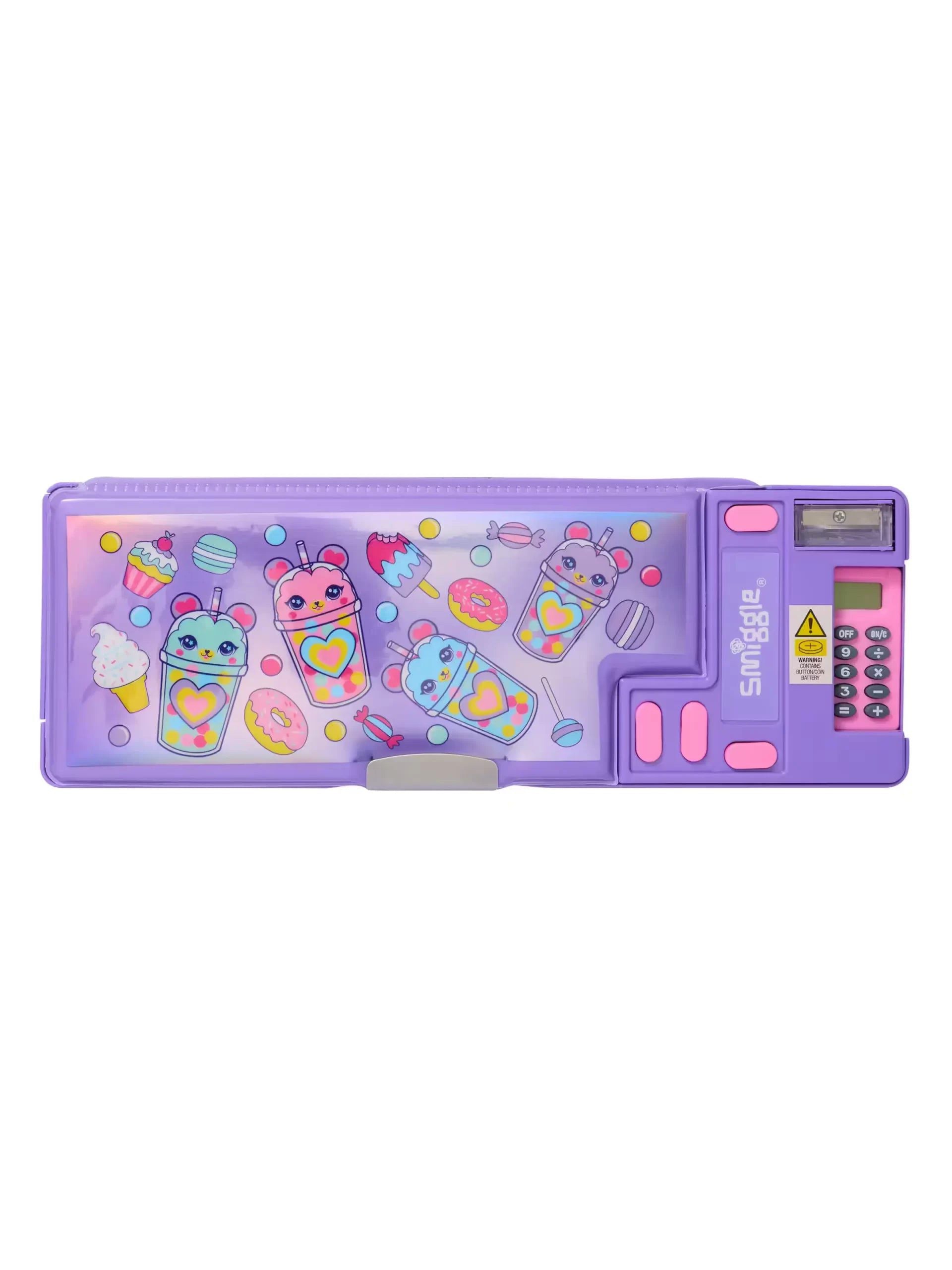 Smiggle - Estuche automático Wonder World Sweet Treats con calculadora