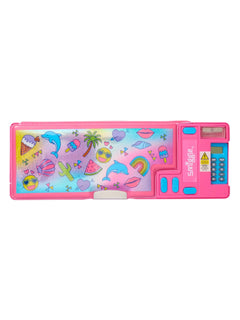 Smiggle - Estuche automático Pop Out Wonder World My Summer Holiday con calculadora