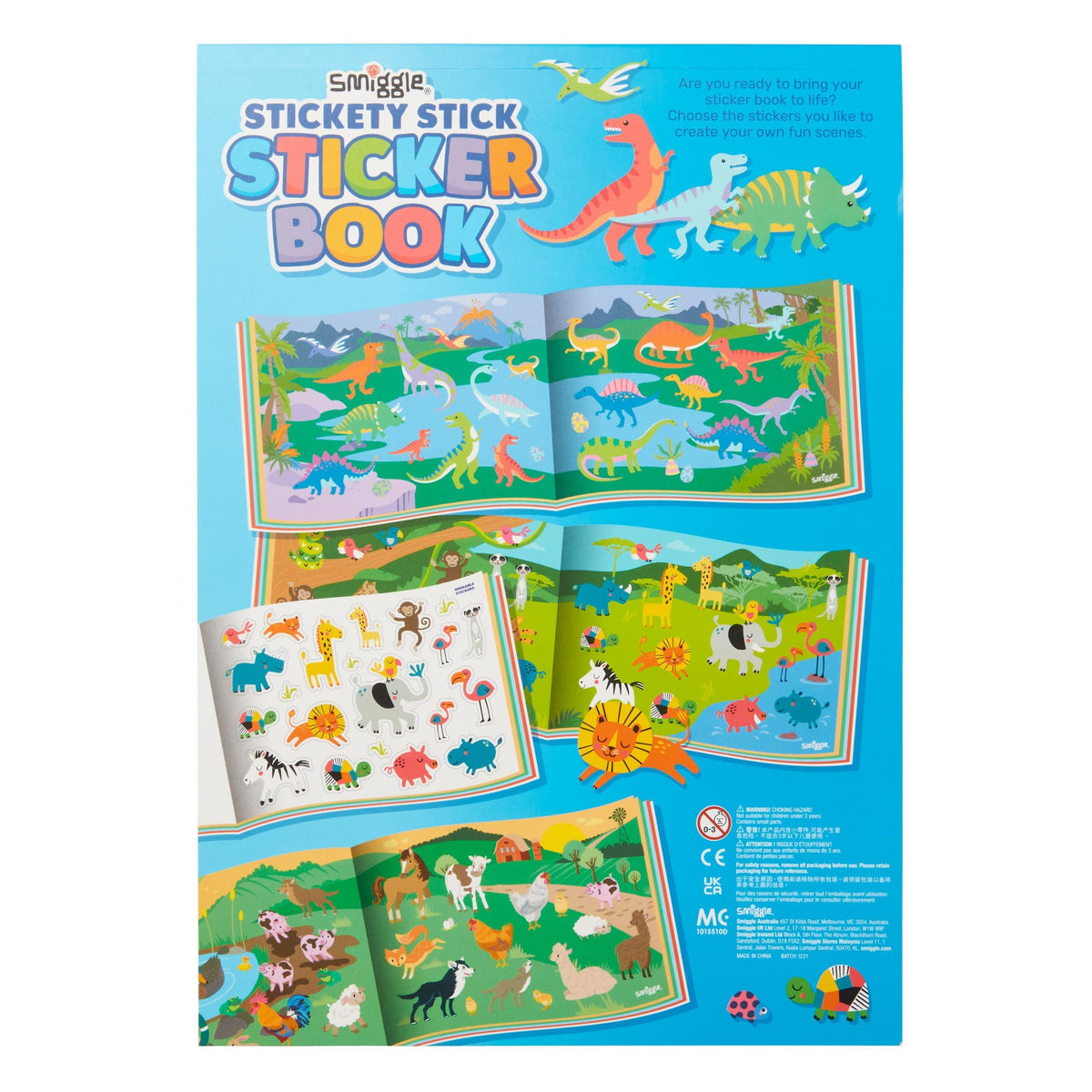 Smiggle - Libro de pegatinas adhesivas