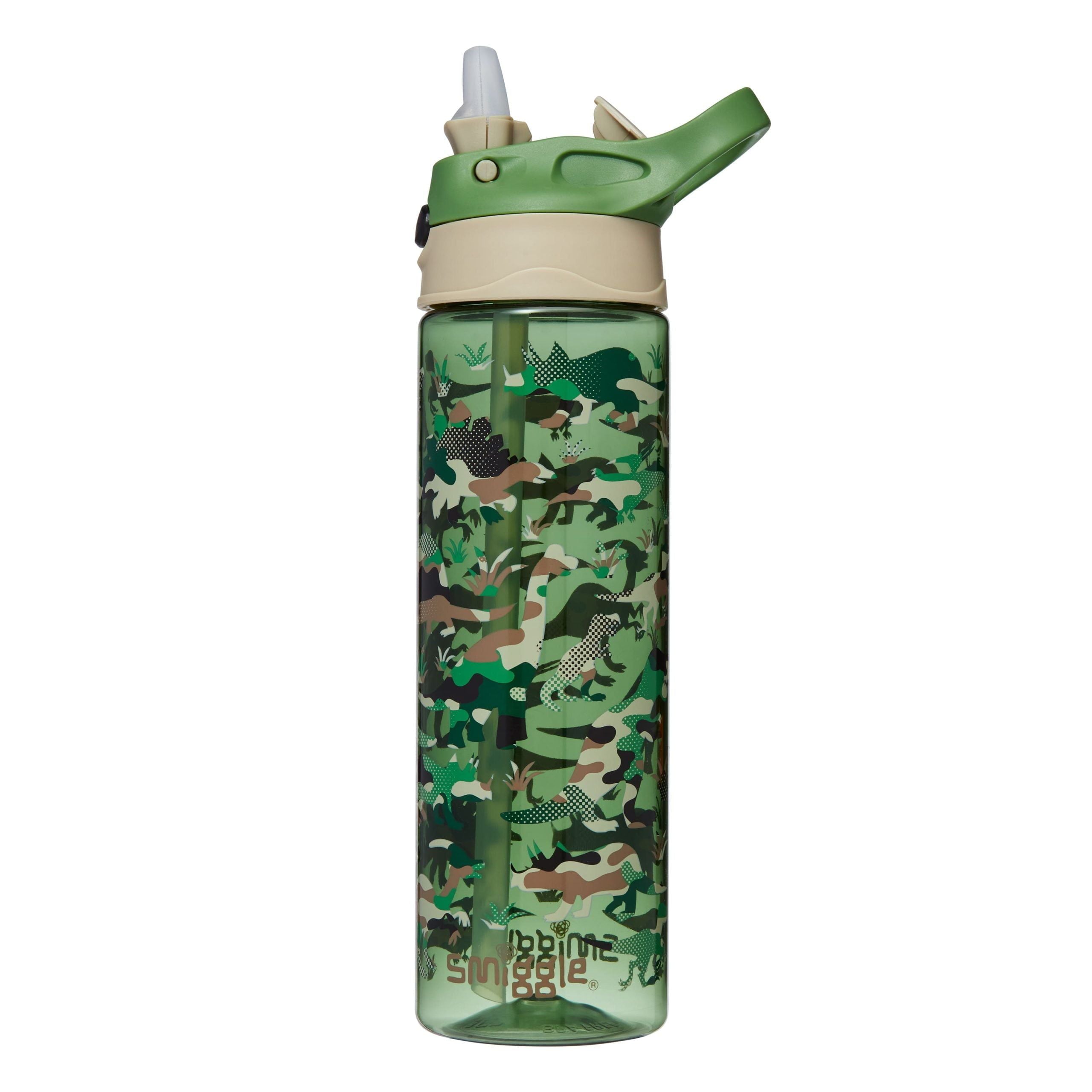 Smiggle - Botella de agua Ziggy con pajita oculta, 630 ml