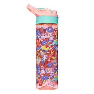 Smiggle - Botella de agua Ziggy con pajita oculta, 630 ml