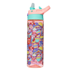 Smiggle - Botella de agua Ziggy con pajita oculta, 630 ml