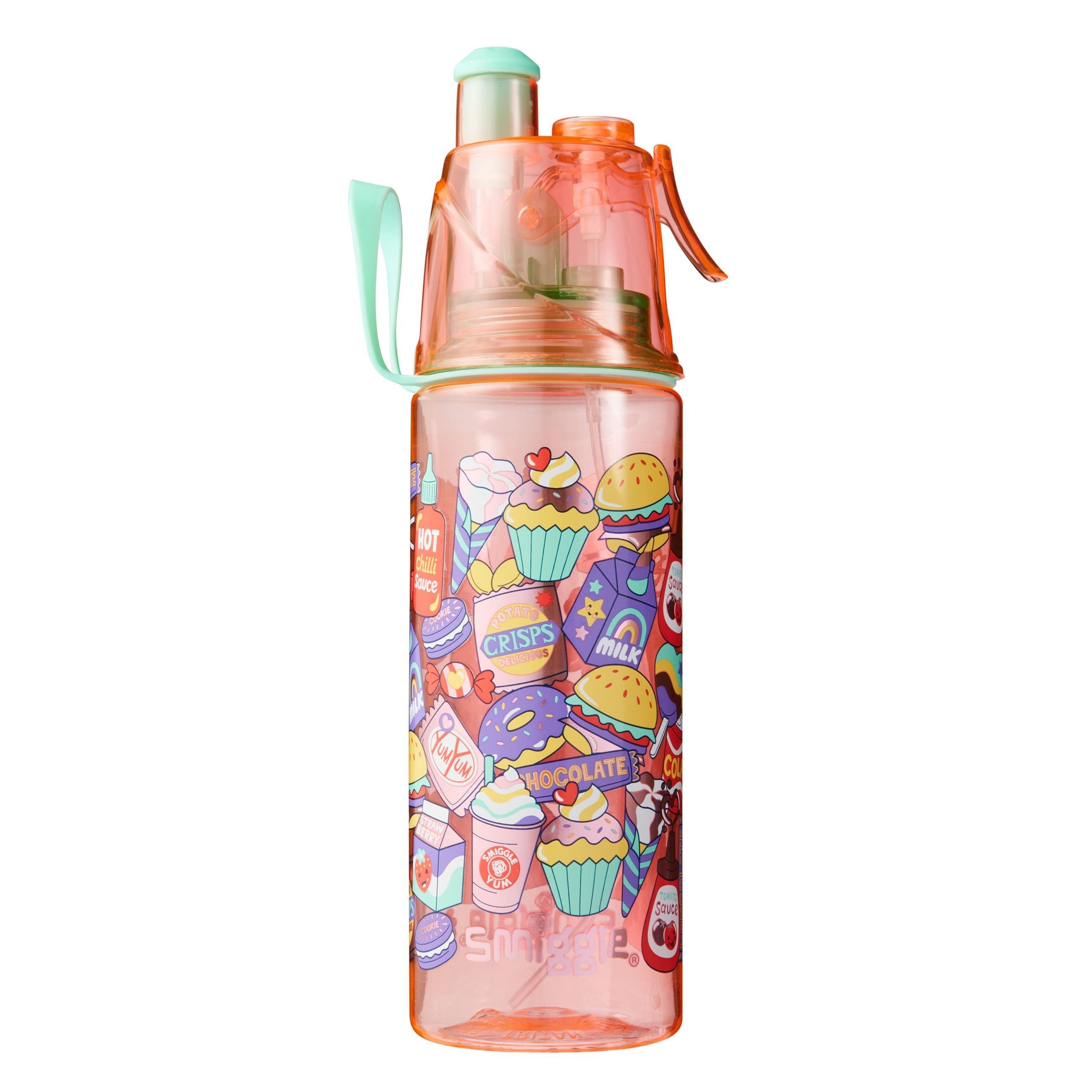 Smiggle - Ziggy Spritz Botella de agua automática de 560 ml sin BPA