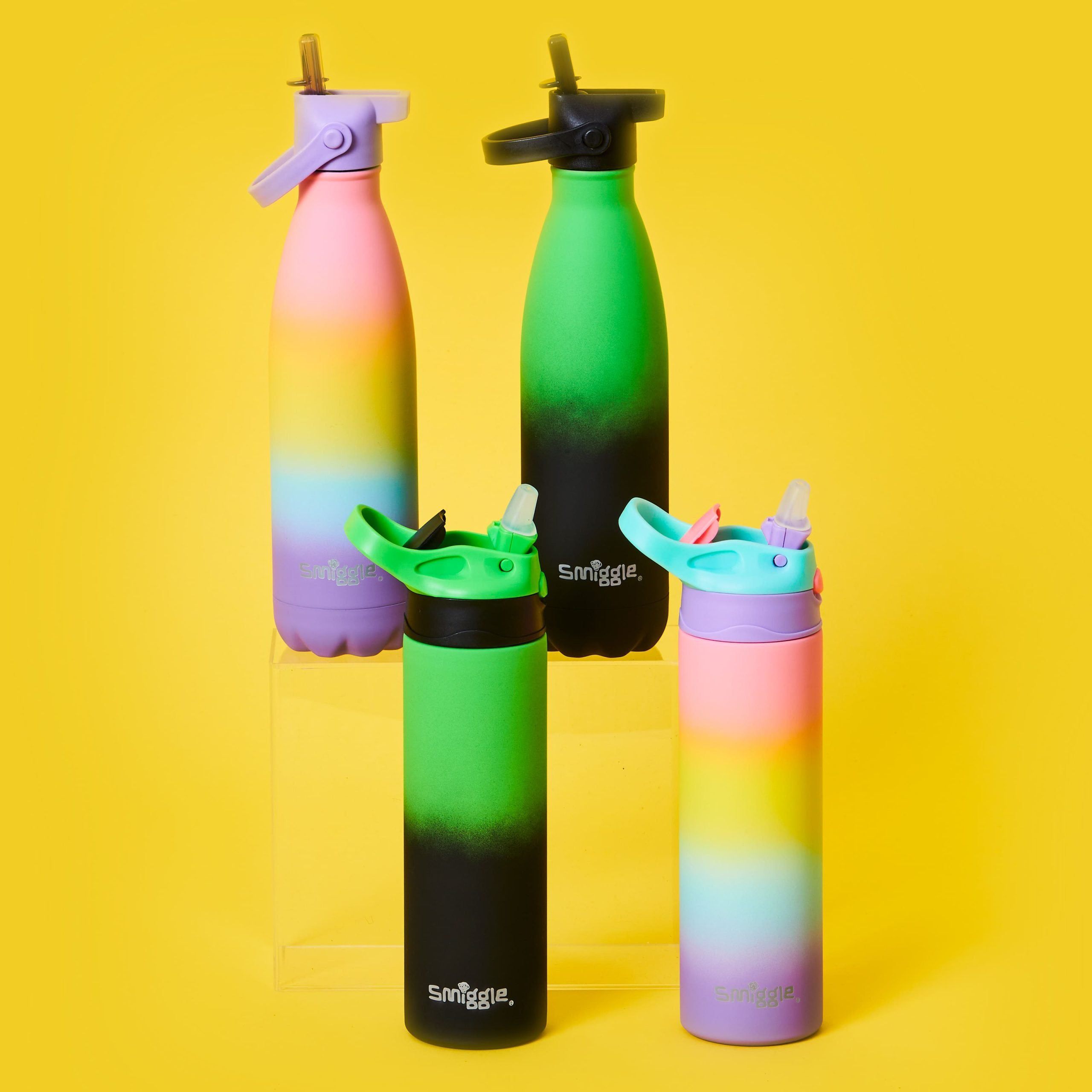 Smiggle - Zoom Botella de agua aislada de acero inoxidable de 500 ml