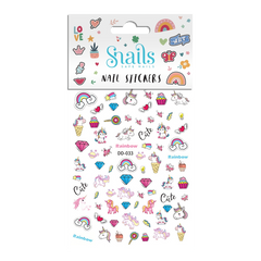 Snails - Set de pegatinas para uñas infantiles - Unicornio Arcoíris