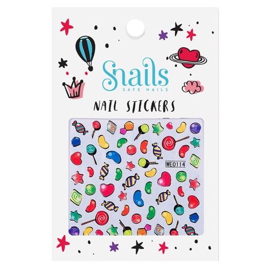 Caracoles - Set de pegatinas de uñas - Explosión de caramelos
