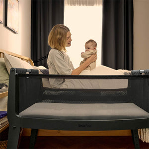 Snuz SnuzPod Studio Bedside Crib - Brooklyn Graphite-Bedside Cribs-Brooklyn Graphite- | Natural Baby Shower
