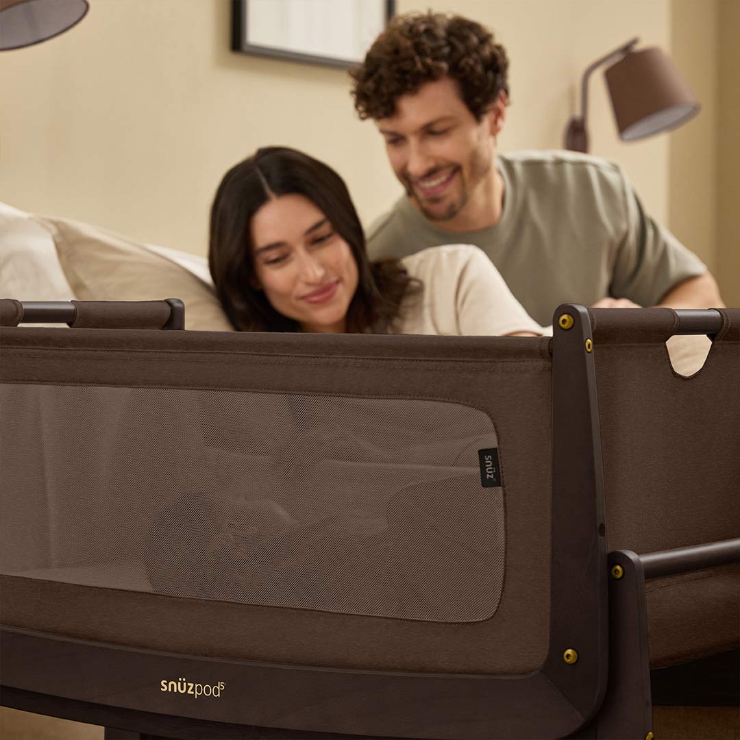 SnuzPod 5 Bedside Crib - Chocolate-Bedside Cribs-Chocolate-Crib | Natural Baby Shower