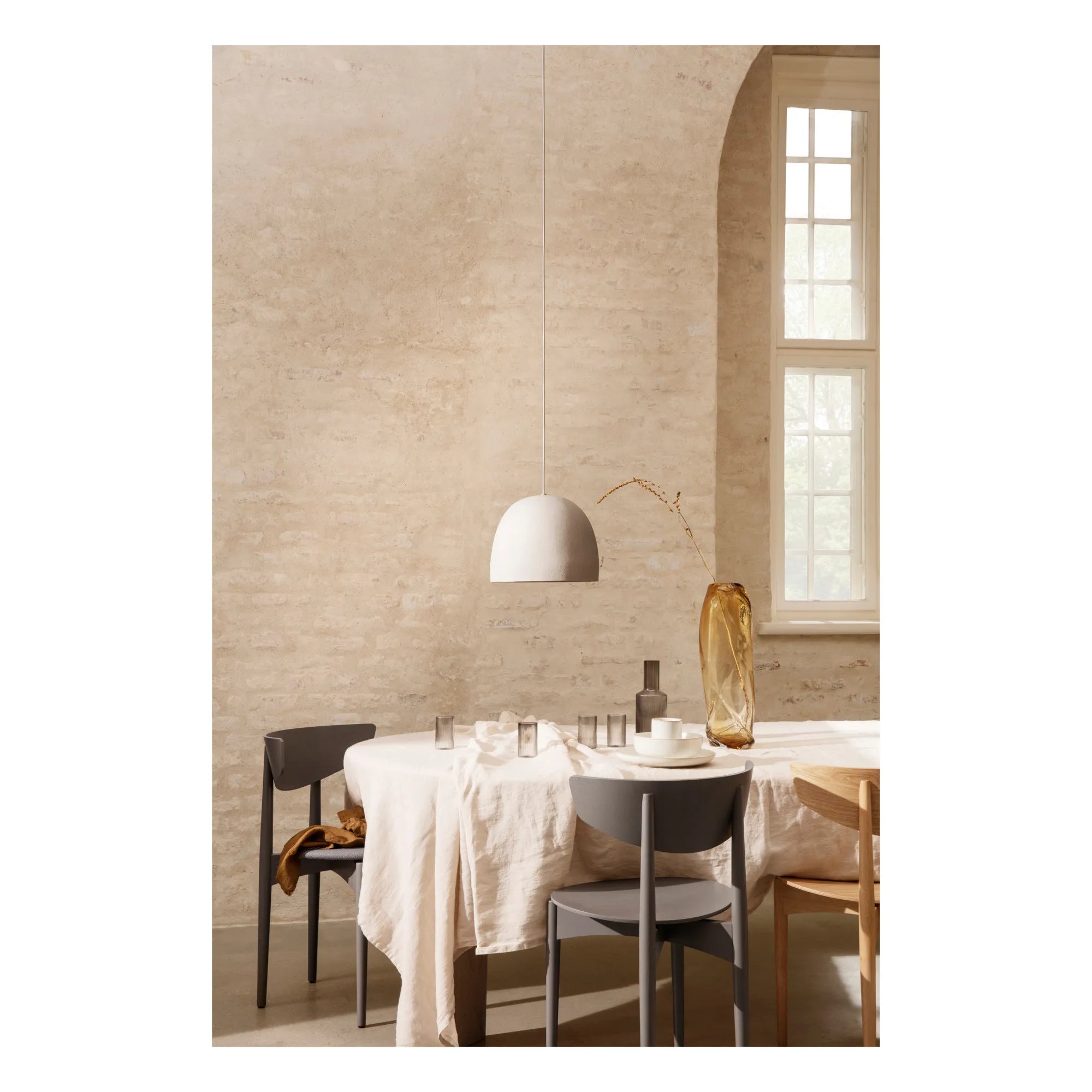 Ferm Living - Lámpara colgante de cerámica Speckle | Blanco sucio