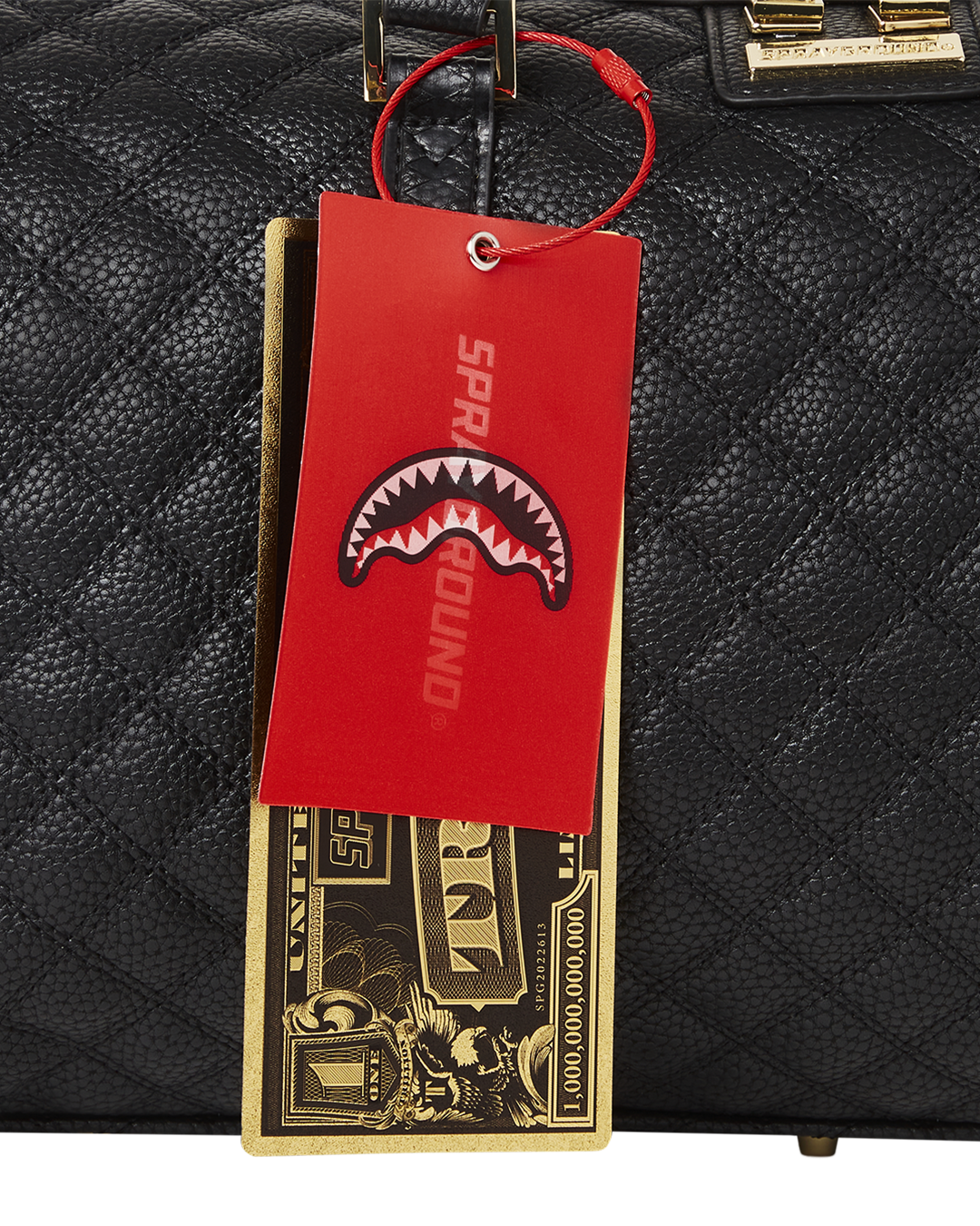 Sprayground - Bolso de mano y hombro Quilt Shark con compartimento interior especial