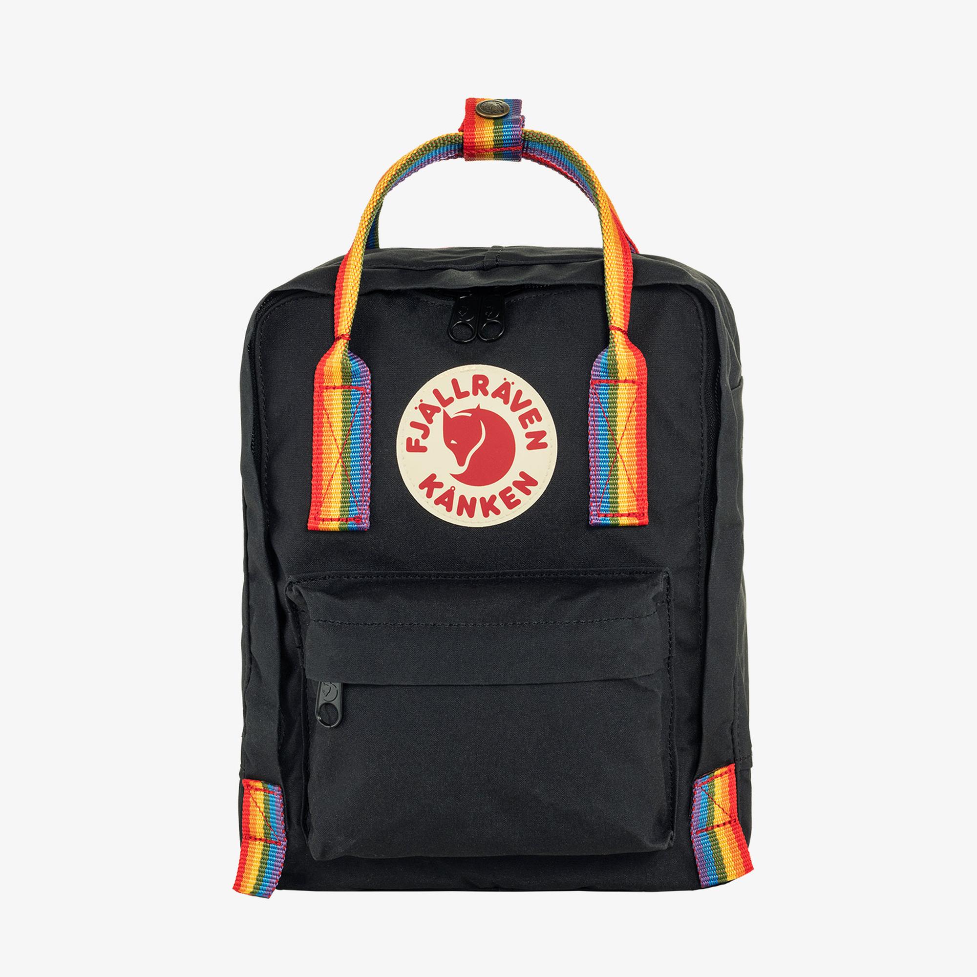 Mochila Fjällräven Kånken Rainbow Mini Unisex Negra