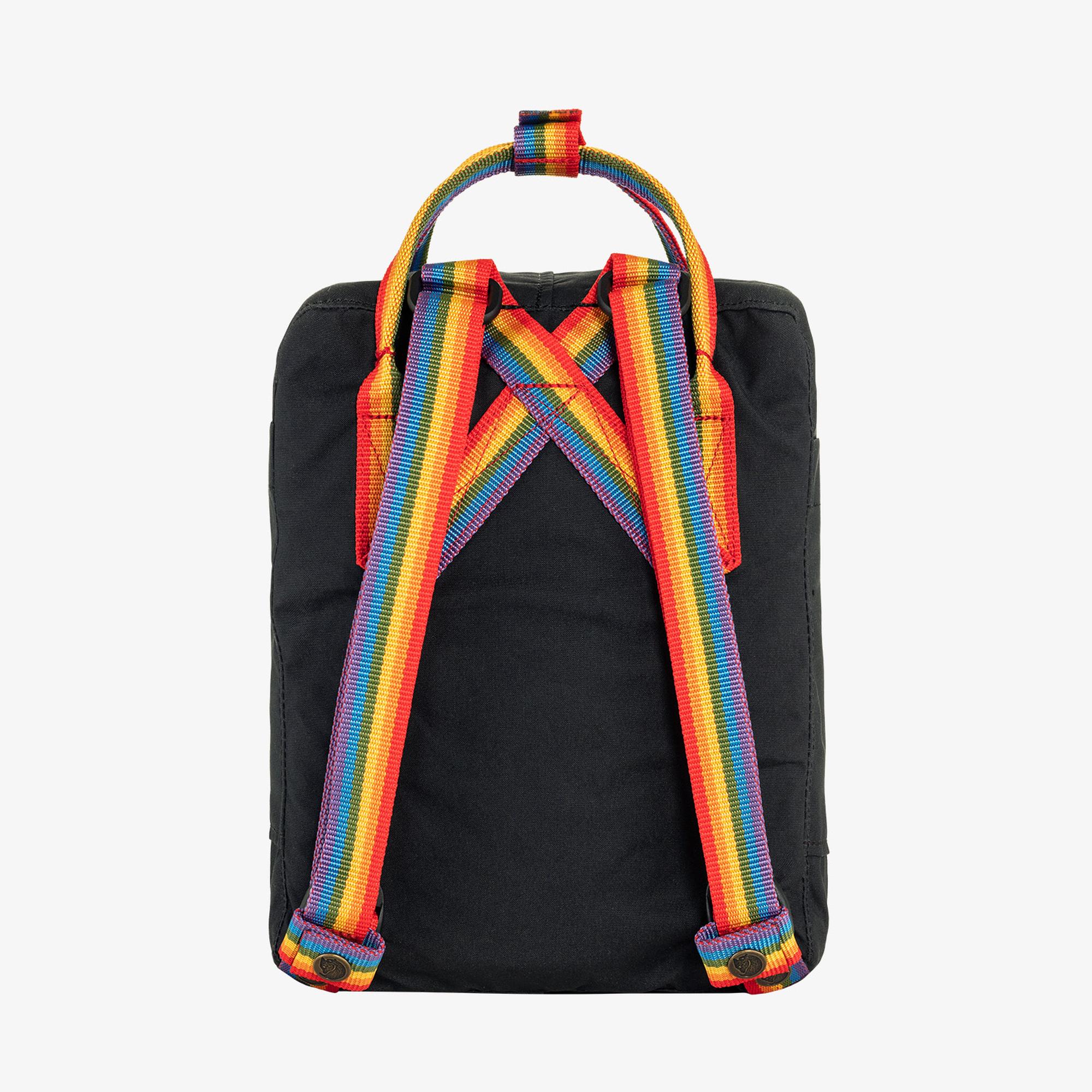 Mochila Fjällräven Kånken Rainbow Mini Unisex Negra