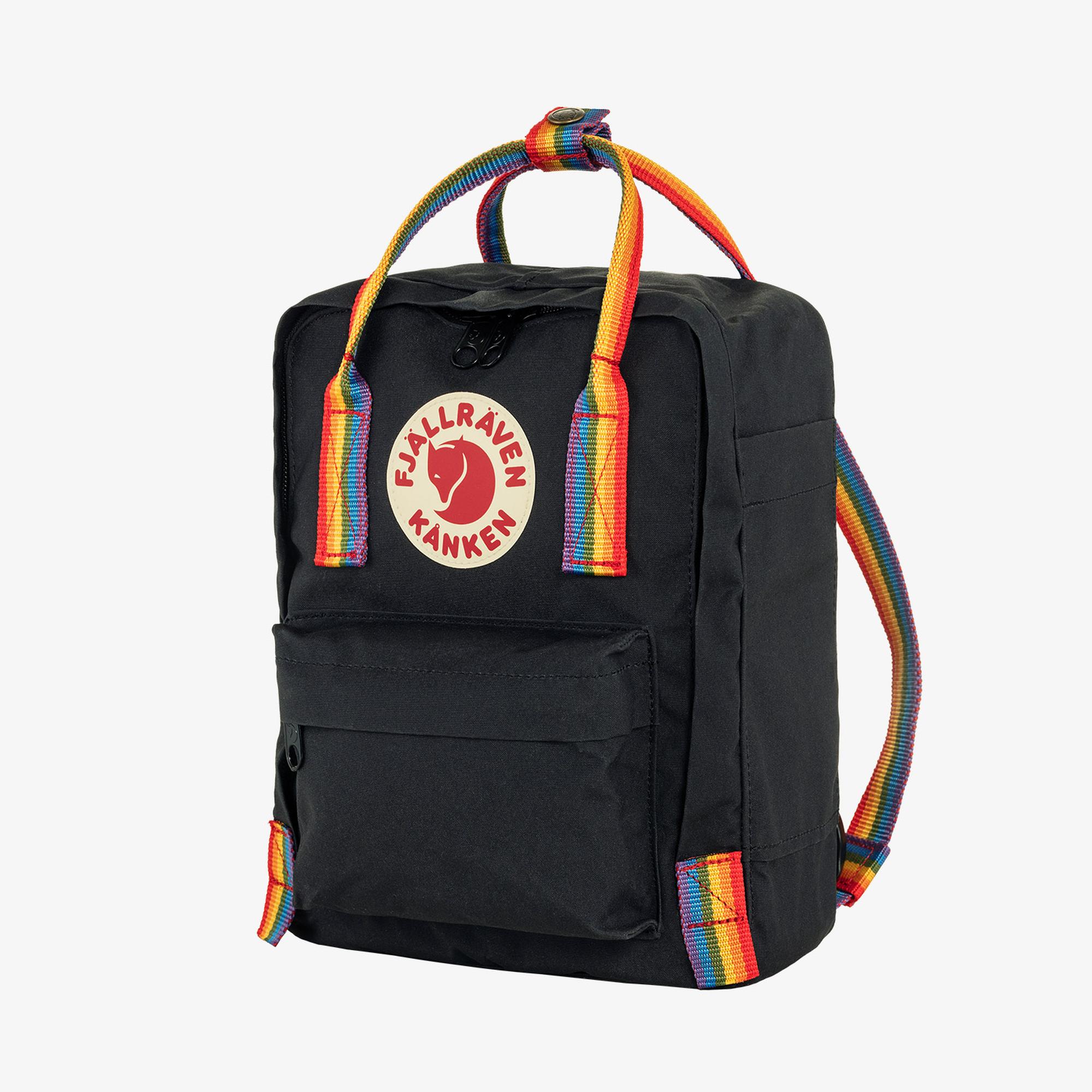 Mochila Fjällräven Kånken Rainbow Mini Unisex Negra