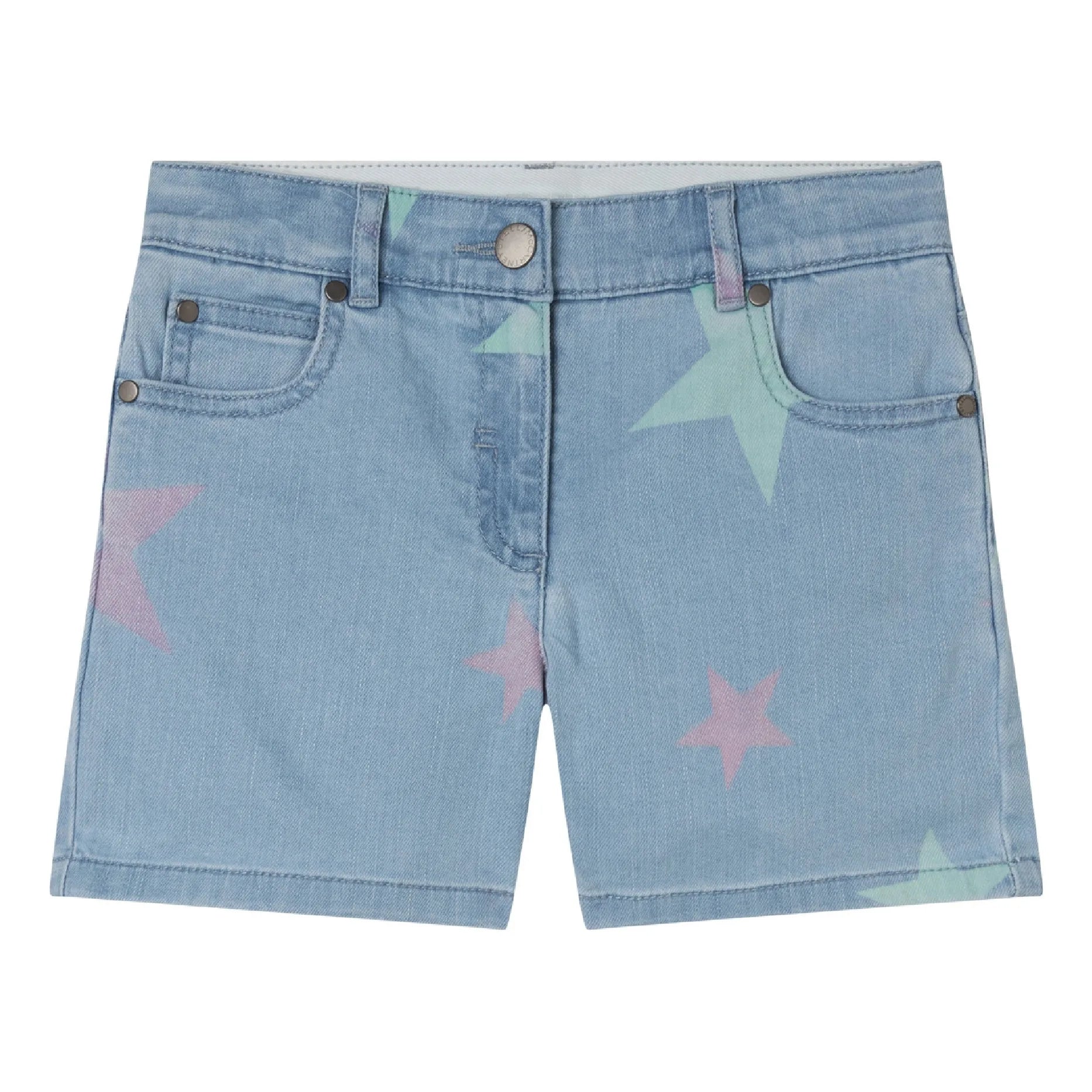 Stella McCartney Kids - Shorts vaqueros con estrellas | Azul