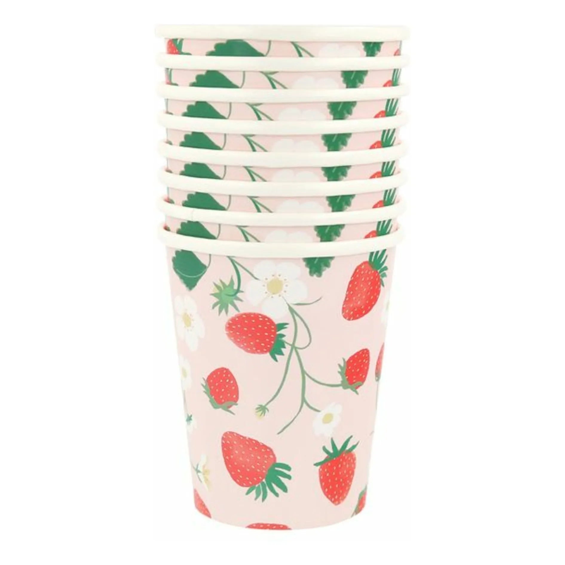 Meri Meri - Vasos de Fresa - Juego de 8