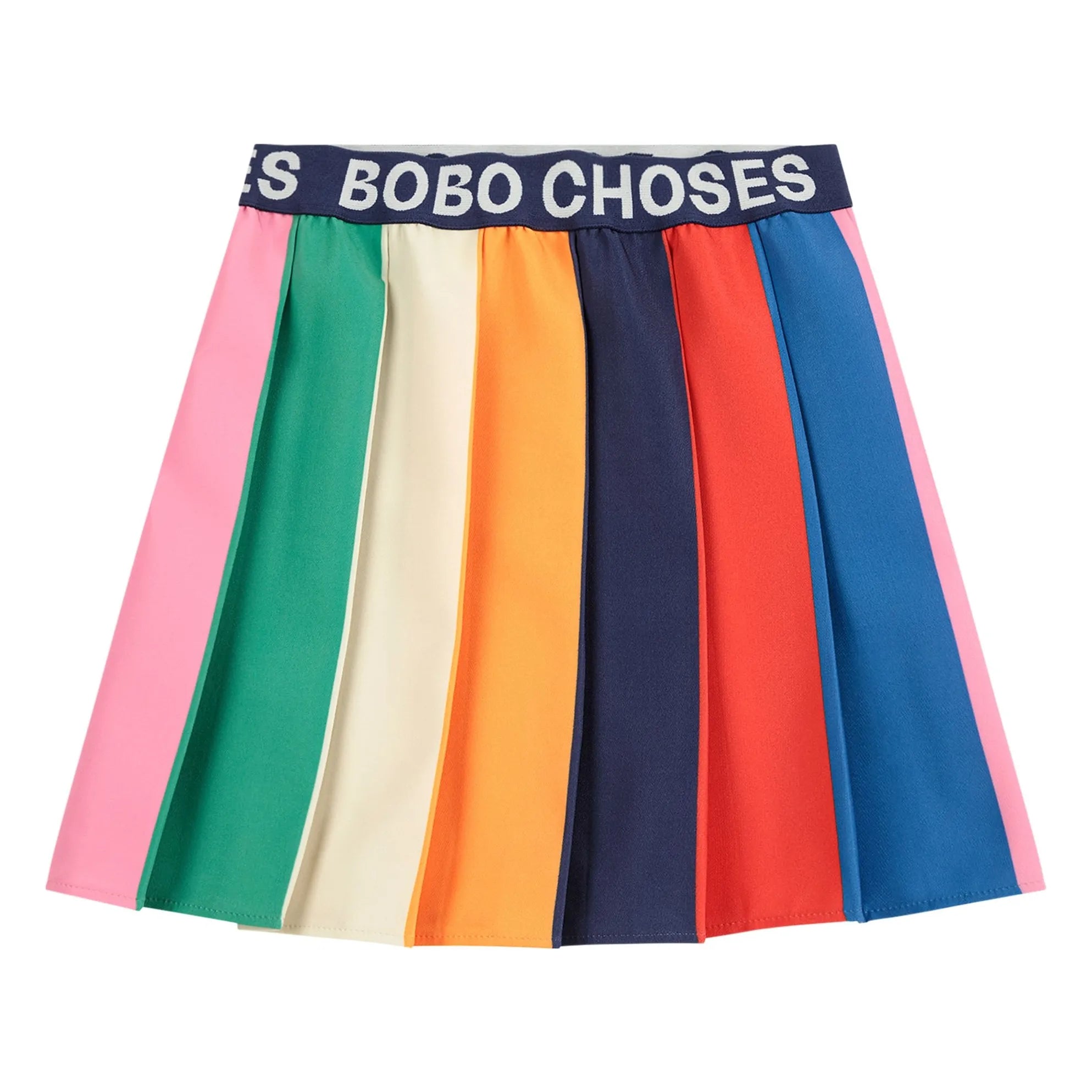 Bobo Choses - Falda Plisada de Rayas | Azul Marino