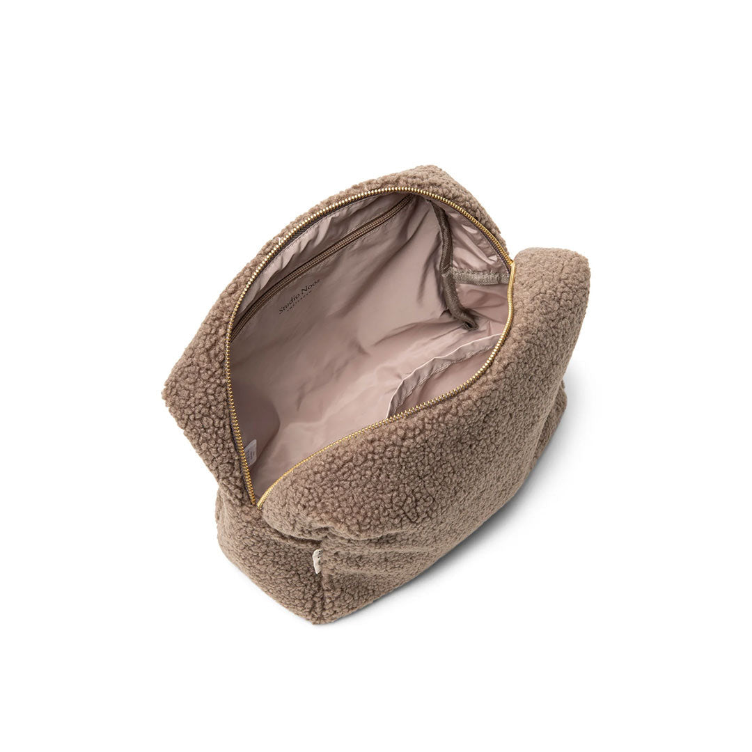 Studio Noos Brown Teddy Toiletry Bag - Brown-Changing Bag Pouches-Brown-18 x 28 x 11cm | Natural Baby Shower
